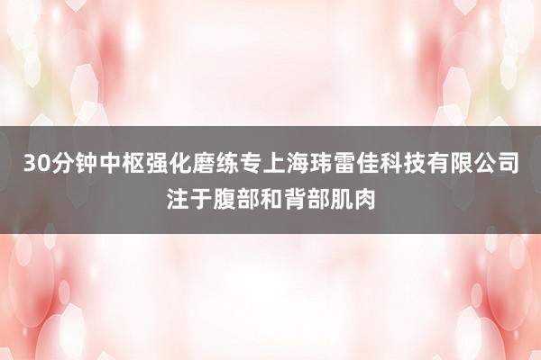 30分钟中枢强化磨练专上海玮雷佳科技有限公司注于腹部和背部肌肉